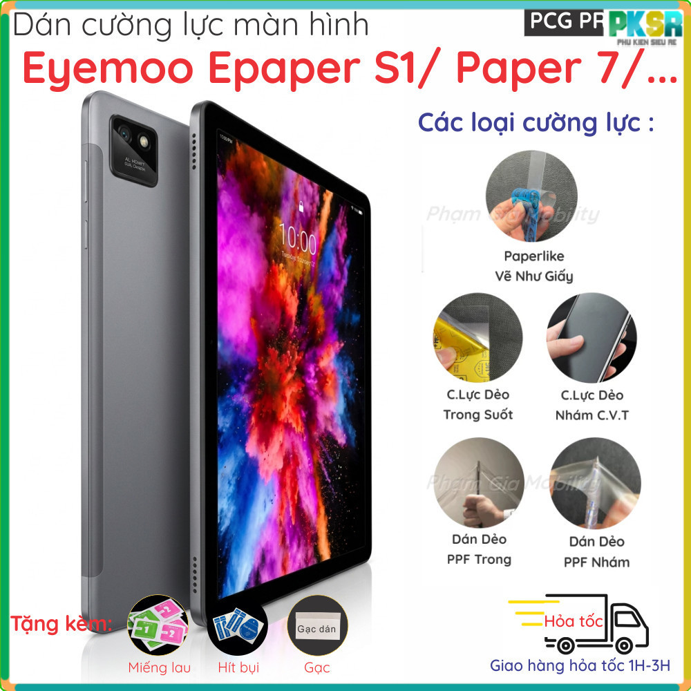 Dán màn hình dành cho máy tính bảng đọc sách Eyemoo Epaper S1/ Eyemoo Paper 7,... loại Paperlike, Na