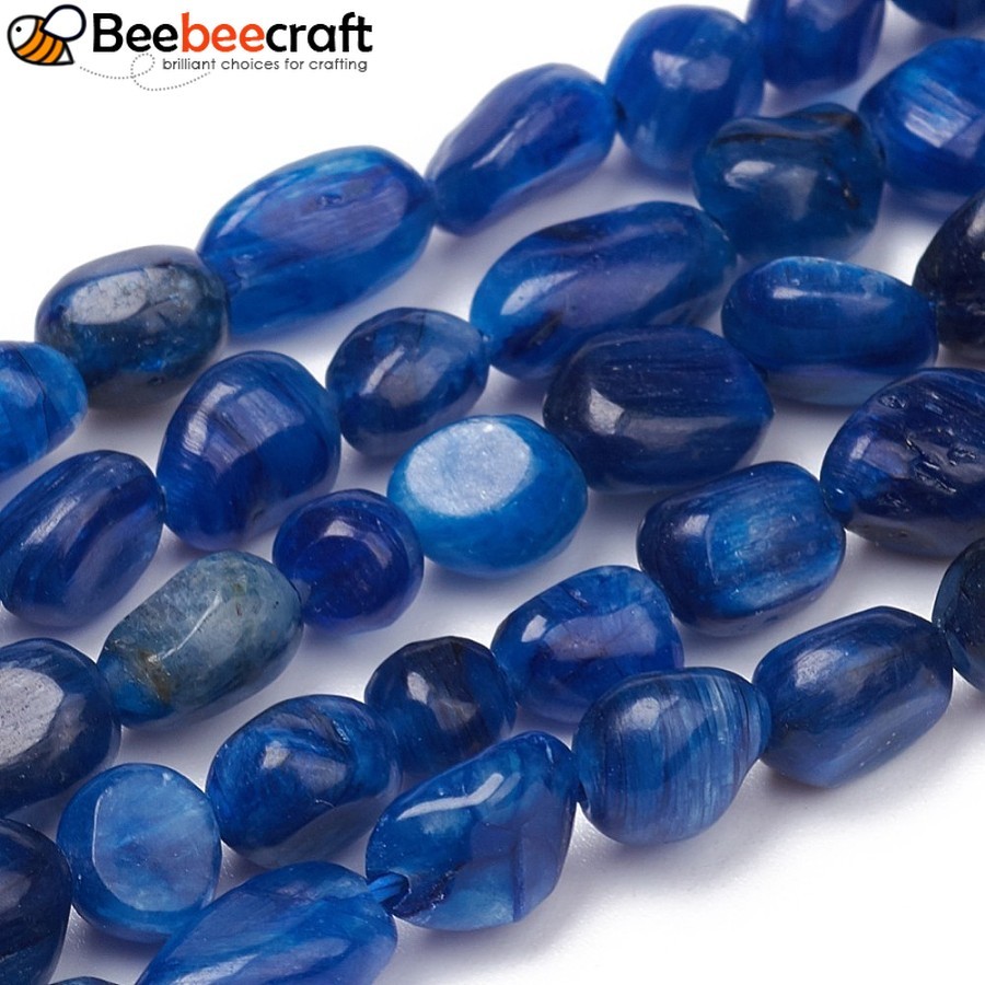 1 sợi Kyanite / Cyanite / Disthene Hạt Dây Nuggets Đá vụn 5-10x4-5x3-4mm Lỗ: 0,8mm 61 cái / sợi 15.3