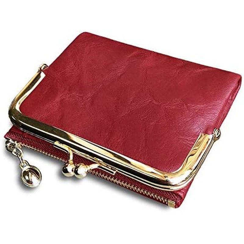 PofeeXIO Womens Wallet RFID Small Compact Bifold Leather Vintage Wallet,Ladies Coin Purse with Zippe