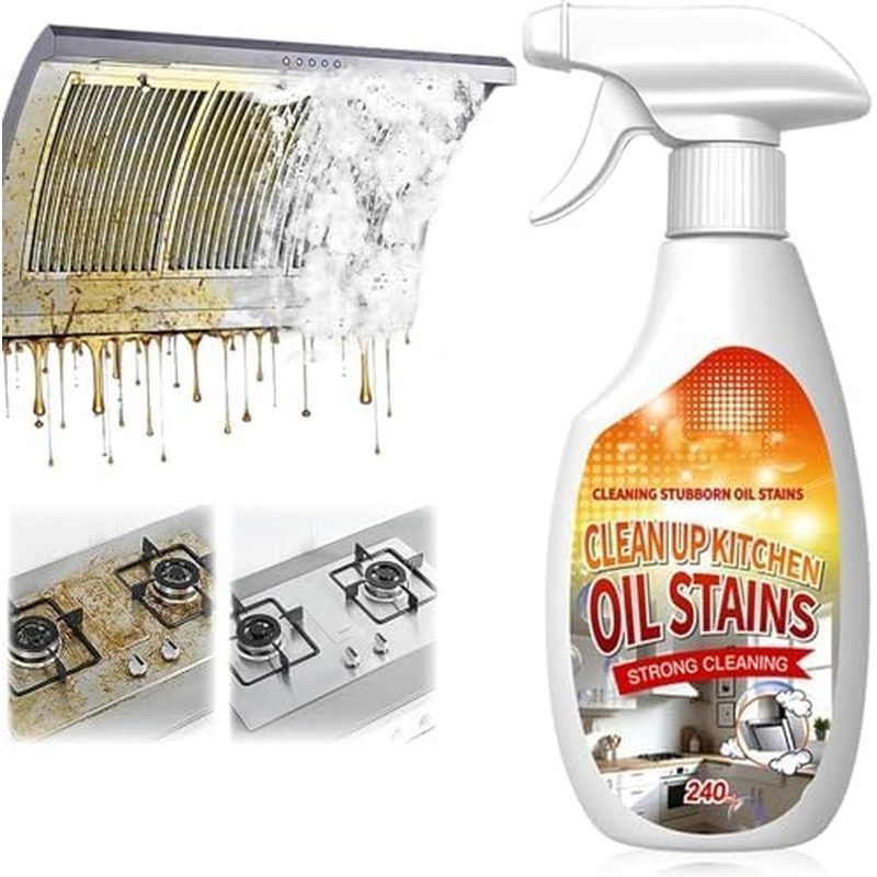 New Upgrade Kitchen Cleaner, Clean Up Kitchen Oil Stains Spray, Multi-purpose Oils Stain Cleaner, Cl