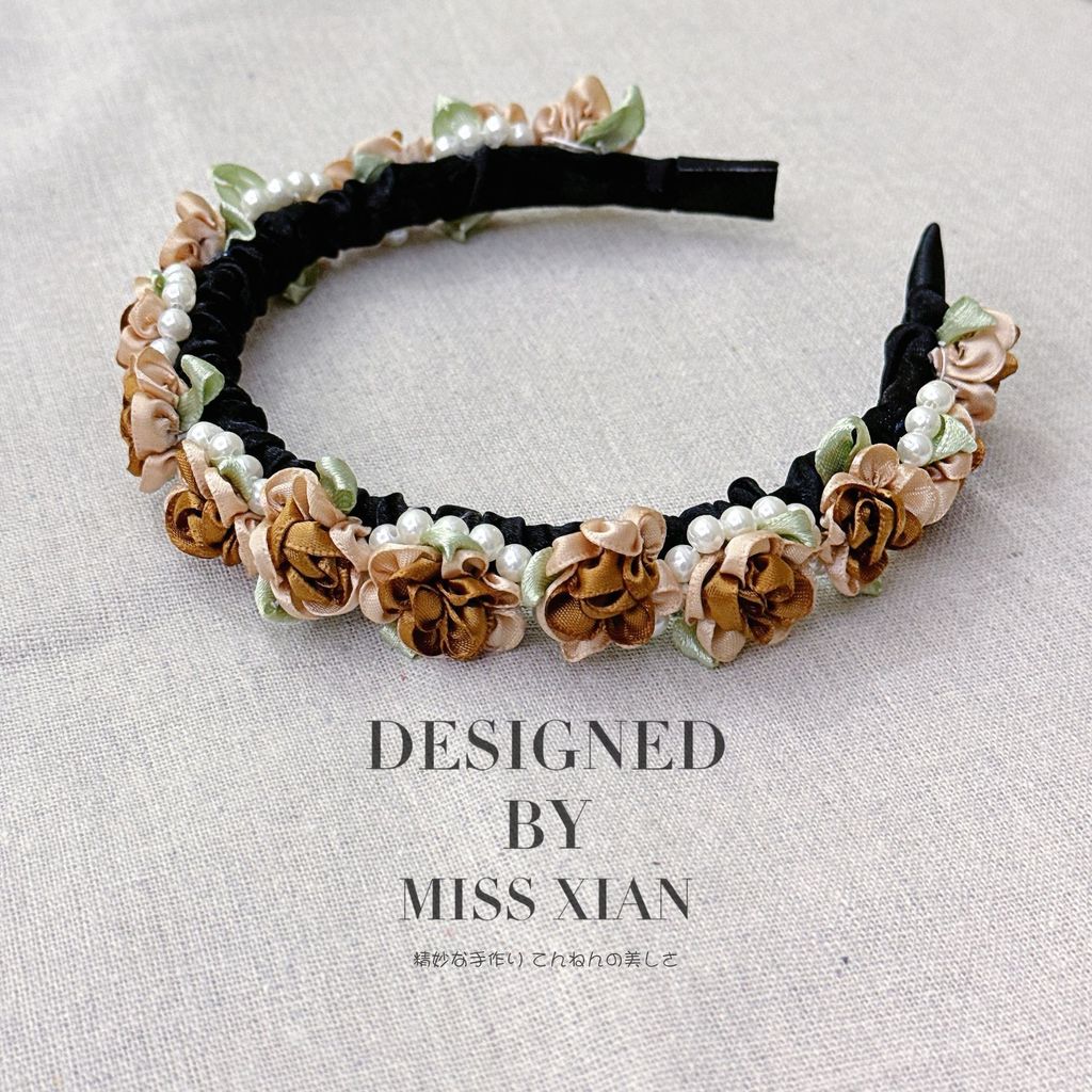 Mori Series Jasmine Headband Hàn Quốc Camellia Pearl Bow Young Sweet Headband Mũ 7.18