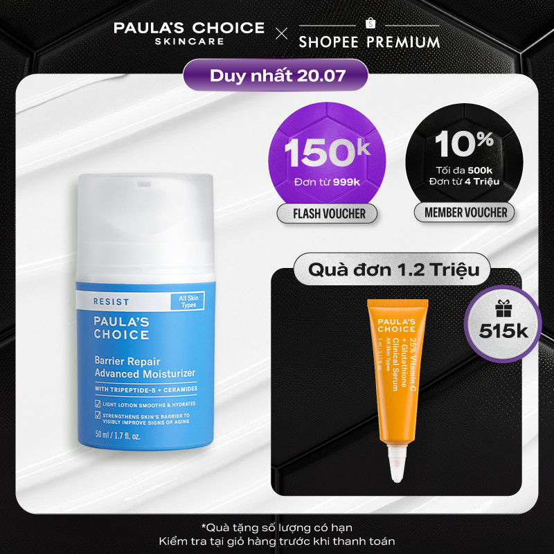Kem dưỡng ẩm tái tạo da, giảm nếp nhăn Paula's Choice Resist Barrier Repair Advanced Moisturizer 50m