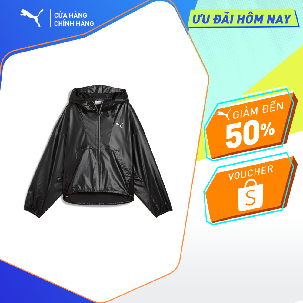 Áo Khoác Thời Trang PUMA Nữ Oversized UV Wind Jacket Black Màu Đen