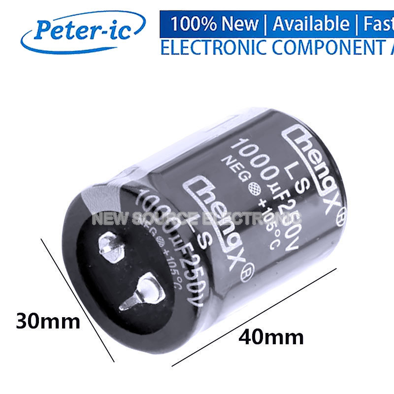 (1 Cái) 250V 1000uF D30xL40mm 1.18x1.58in LS108M250P40RR0VH2SP0 Tụ Điện Điện Phân Nhôm Chụp Trong