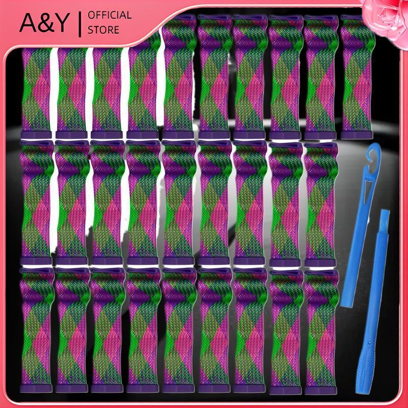 A & Y 18 / 28 Cái Magic Heatless Water Wave Hair Curler Kết cấu Thanh lăn tự động Tạo kiểu tóc Sóng 