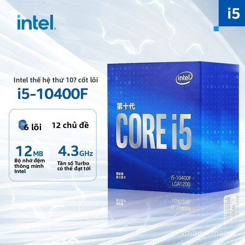 CPU Intel Core i5 10400 10400F thế hệ 10 mới chính hãng hộp hoặc tray hiệu năng ổn định tốt chất lượ