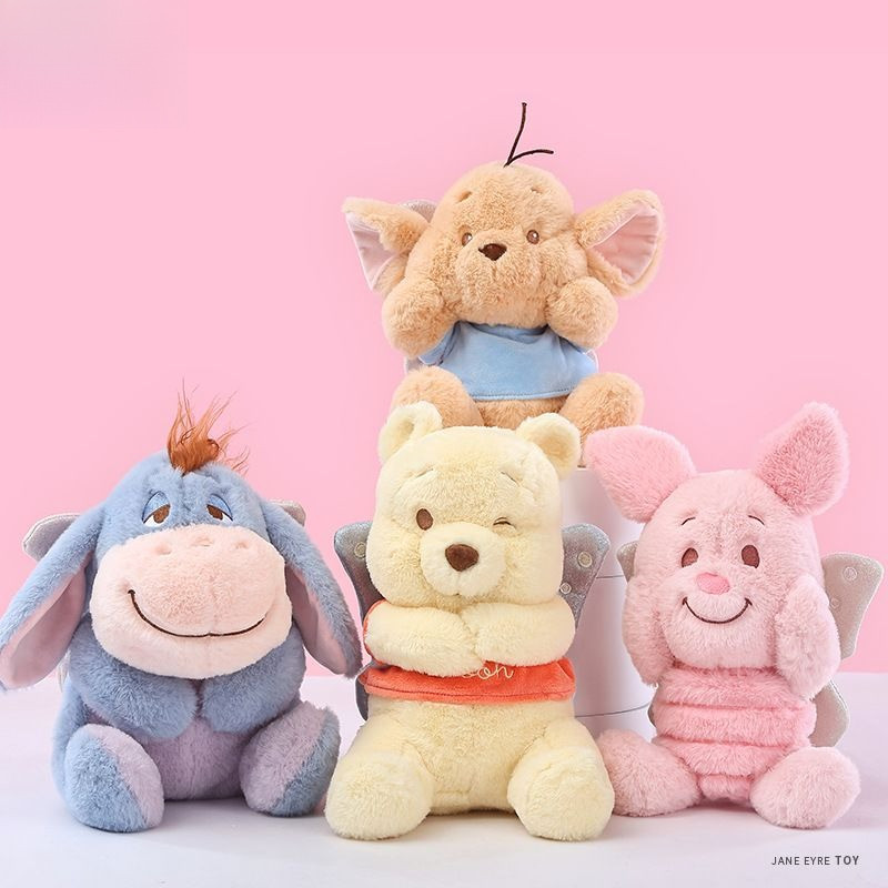 [Chính hãng] Dễ thương Winnie the Pooh Flower Fairy Plush Doll Fun Sweet Butterfly Fairy Piglet Eeyo