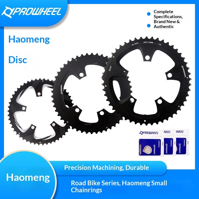 Prowheel Xe Đạp Đường Bộ Xích 110 BCD 130 BCD 53T 50T 39T 34T Thay Thế Bánh Xích Xe Đạp Sửa Chữa Phầ