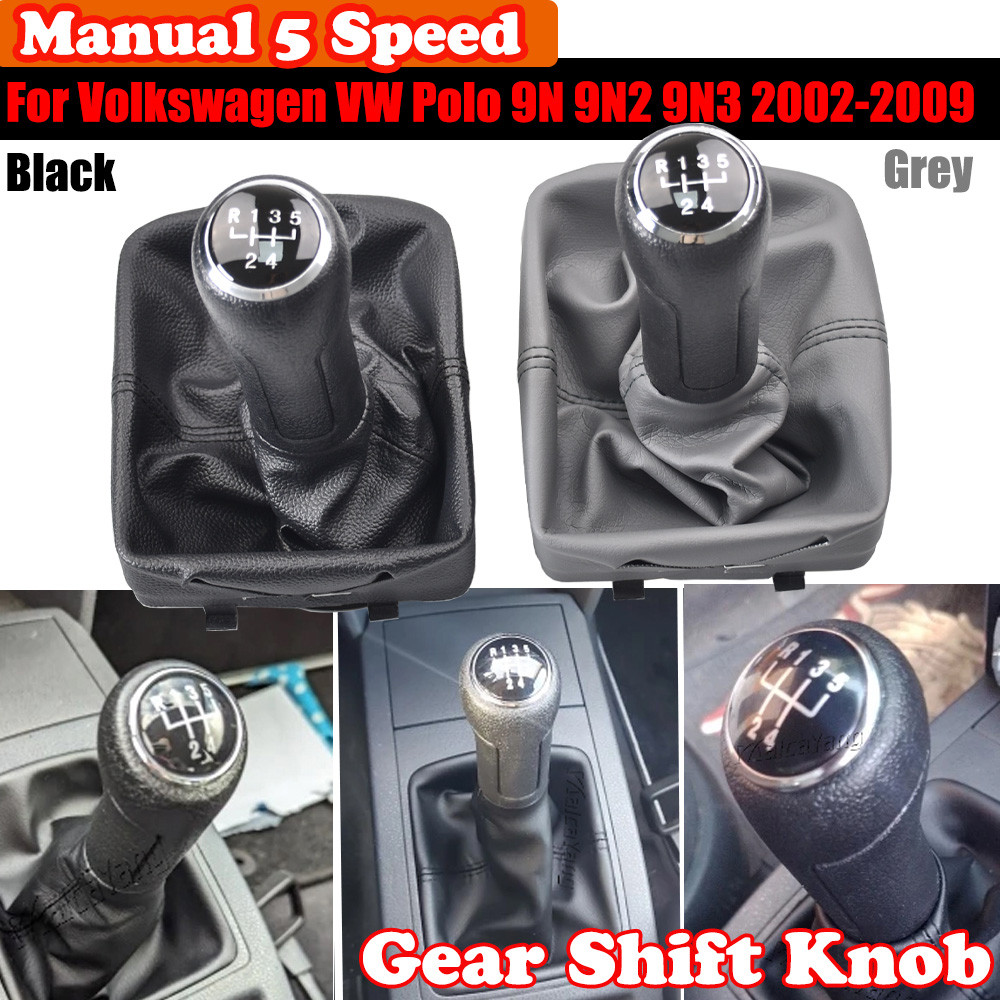 Da PU 5 Tốc Độ Bánh Răng Dịch Chuyển Núm Cần Số Gaiter Boot Ốp Lưng Thay Thế Cho Volkswagen VW Polo 