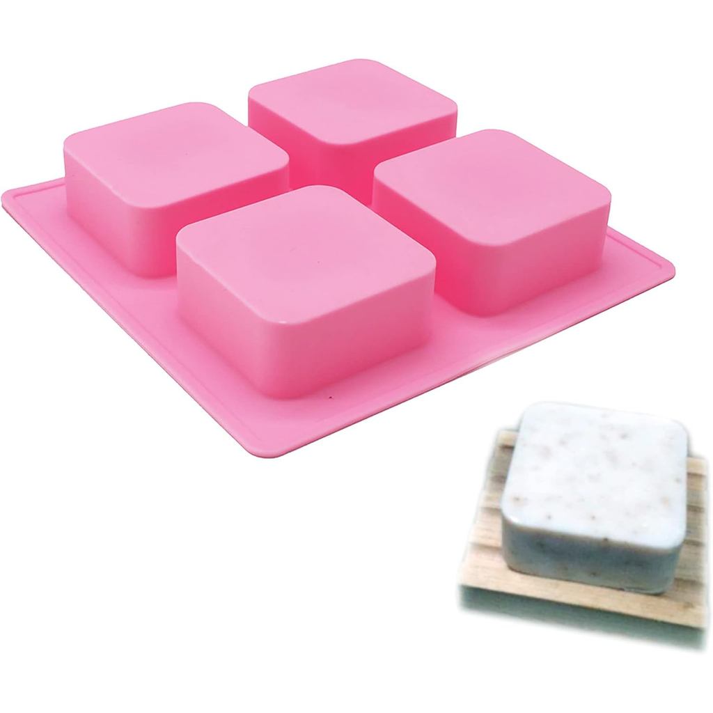 X-Haibei Basic Plain Square Lotion Bar Xà Phòng Khuôn Làm 4oz / Cell Kích Thước Lớn