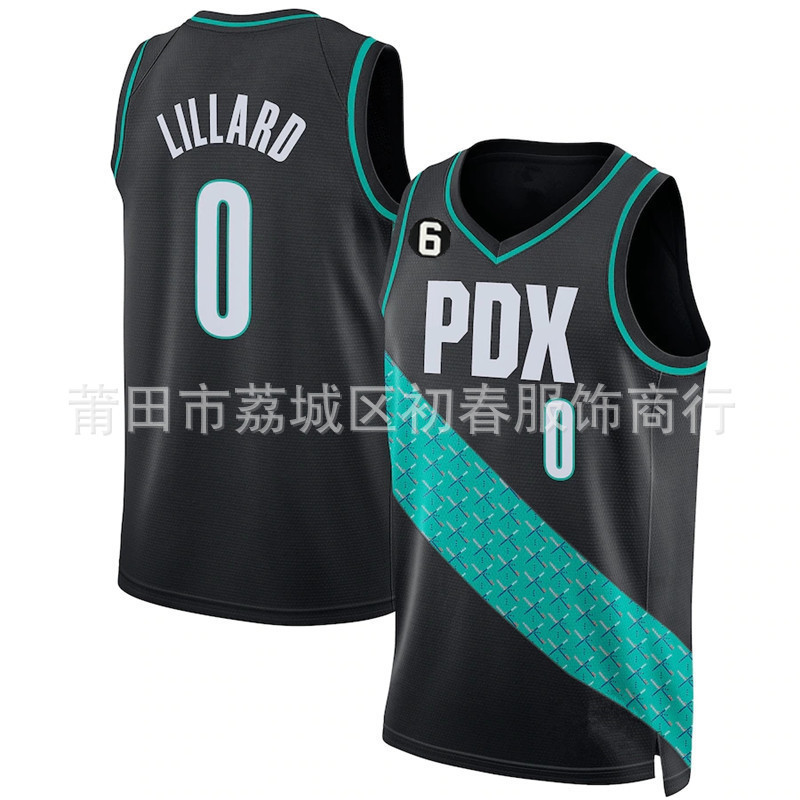 Giao hàng trong ngàyT Trailblazers 0 / Leader 3 / Áo bóng rổ thêu Mike Lem 00 / Áo thun Antony