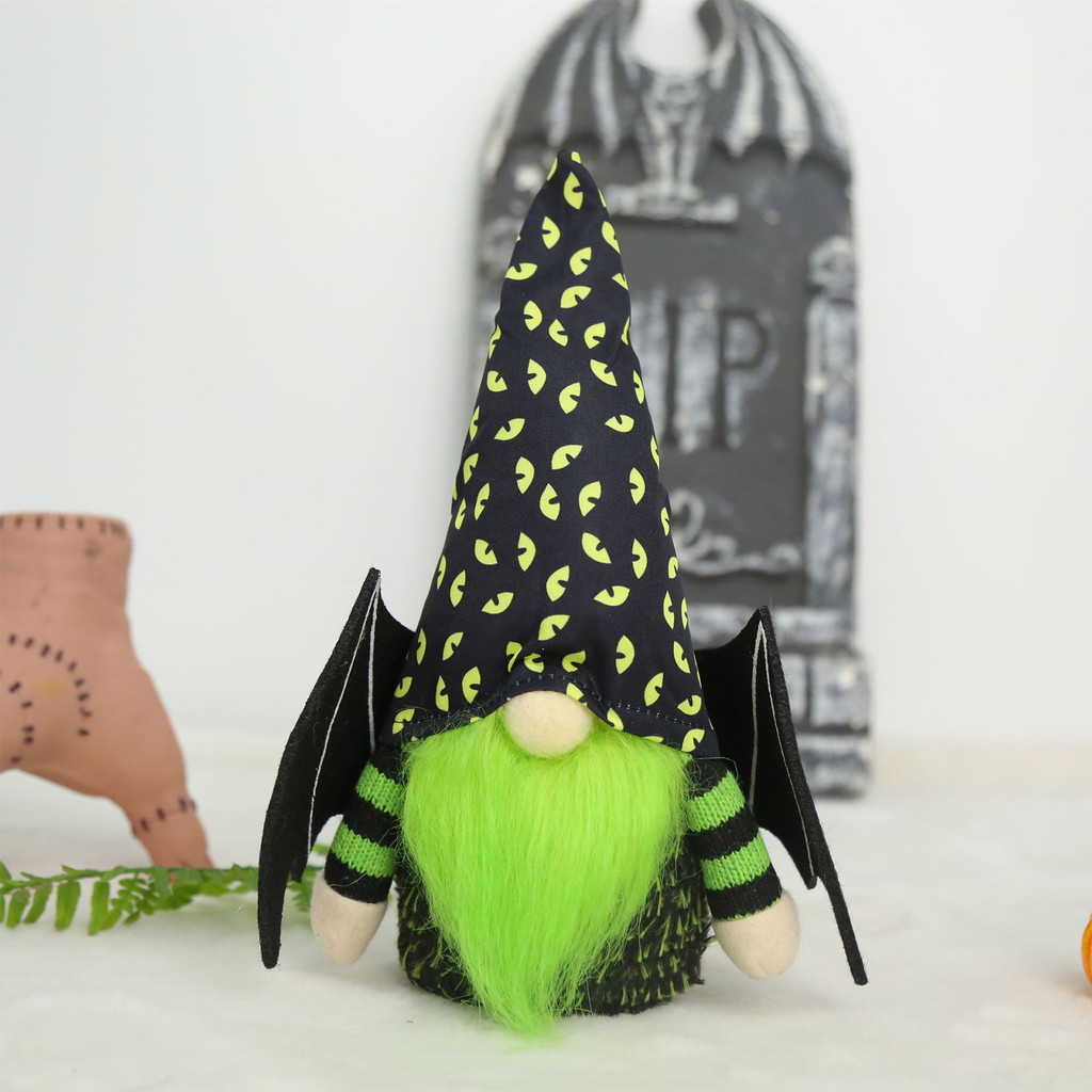 [vincent.vn] Đồ trang trí Halloween Gnomes 9,45x7,87 Inch Cánh dơi sang trọng Gnomes Halloween Gnome