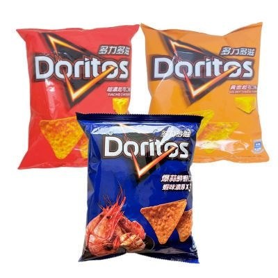 Sản xuất tại Đài Loan Doritos Bột ngô Phô mai vàng Phô mai siêu dày Tỏi nướng Tôm tươi Phô mai dày B