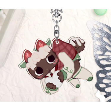 Cosmo Berry Roll Dandys World --- Glitter Acrylic Keychain Mua Decor Shop