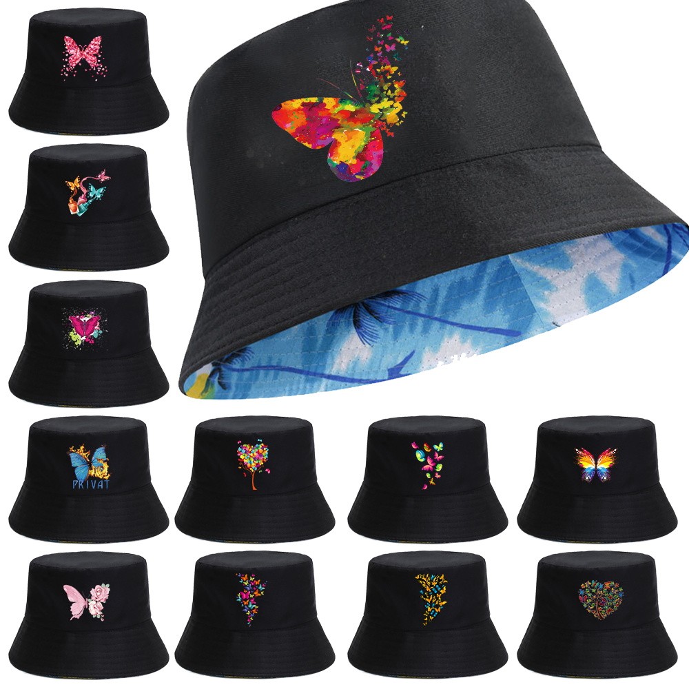 Black bucket hatBlack Bucket Hat Sweat Resistant Summer Bucket Hat For Hiking Cycling Trip