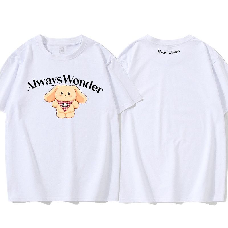 2026 Lingorm Always Wonder Cổ Tròn Cotton T Tay Ngắn Áo Nam / Nữ Cặp Đôi Áo Sơ Mi Ngắn