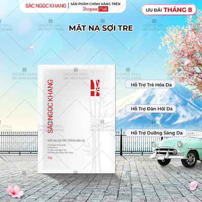 Mặt nạ sợi tre trắng mịn da Sắc Ngọc Khang [1 miếng 23g]