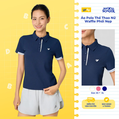 [BST Cooler & Closer] Áo Polo Nữ Yody Thể Thao Waffle Phối Nẹp WAPO26A012
