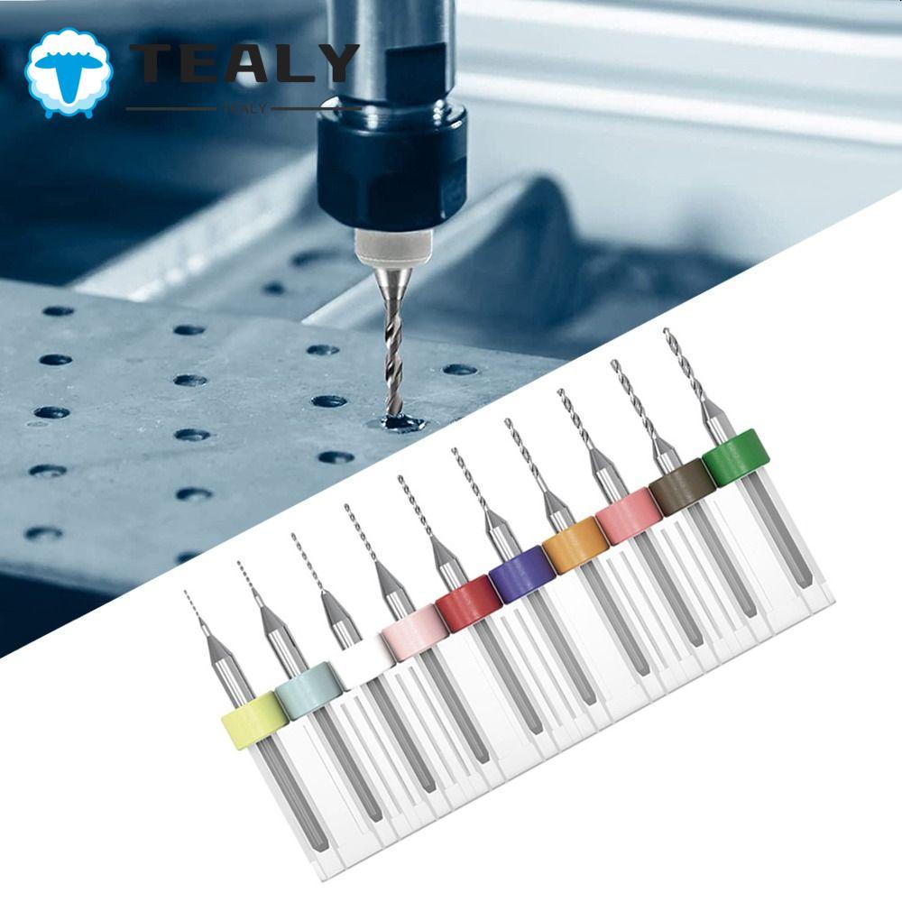 TEALYMY Mini CNC Khoan Bit Punch Tool PCB Xoắn Khoan Gỗ CNC Khoan Khắc Bit CNC Phay CNC