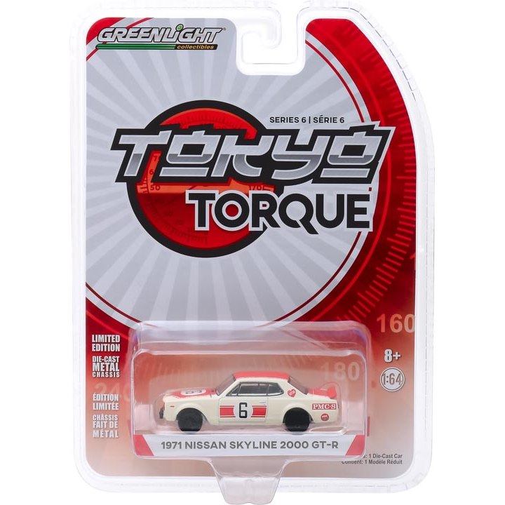 GreenLight 1: 64 1971 Nissan Skyline Tokyo Series 6-Nissan 2000 GT-R