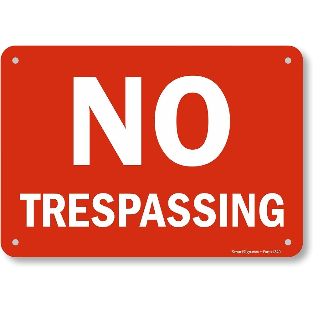 Kim Loại Tín Hiệu Trang Trí Tường Không Trespassing Dấu Hiệu Kim Loại Chống Mờ Chống Tín Hiệu A1396