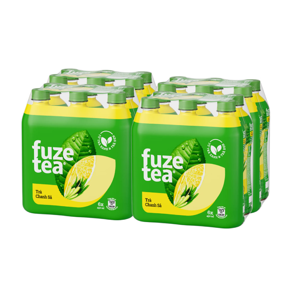 Thùng 24 trà chanh sả Fuzetea chai 450ml - 01739