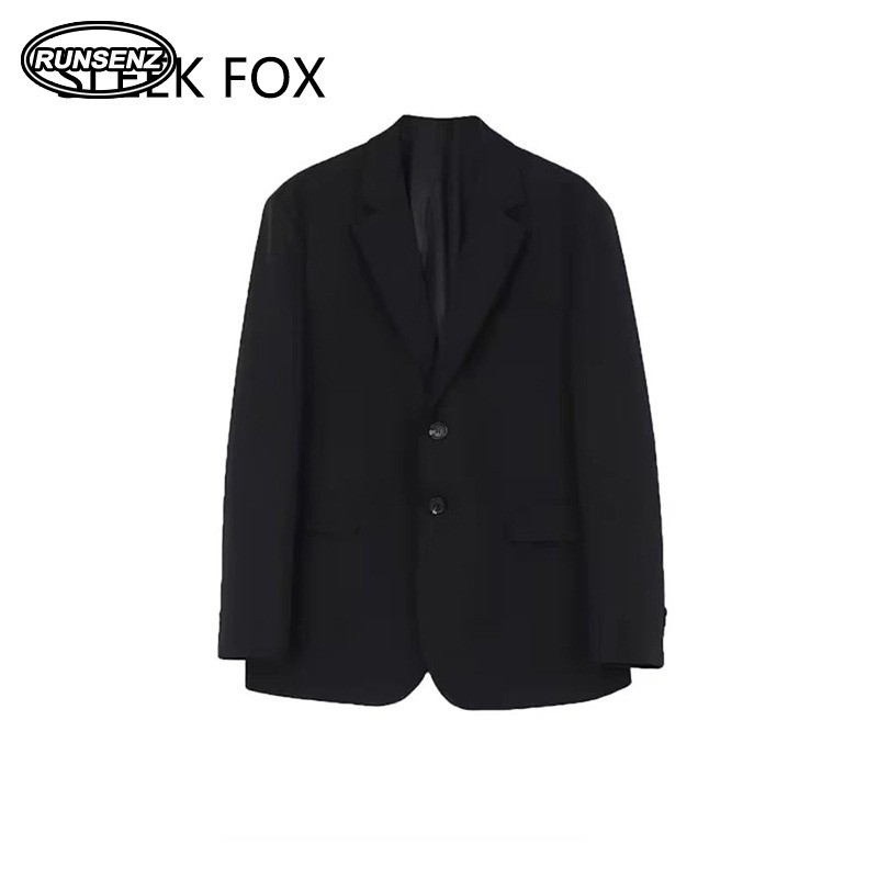 M-8XL Plain Plus Size Nam Loose Fit Suit Jacket, Blazer trang trọng thông thường