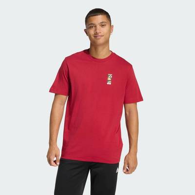 adidas Lifestyle & Tennis MEMORIES OF SPORT POSTER GRAPHIC T-SHIRT Men Burgundy KB2508