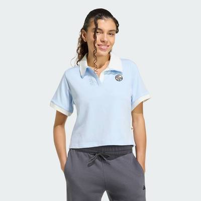 adidas Phong cách sống Áo Thun POP ART GRAPHIC POLO Q2 Nữ Màu xanh da trời KB7204