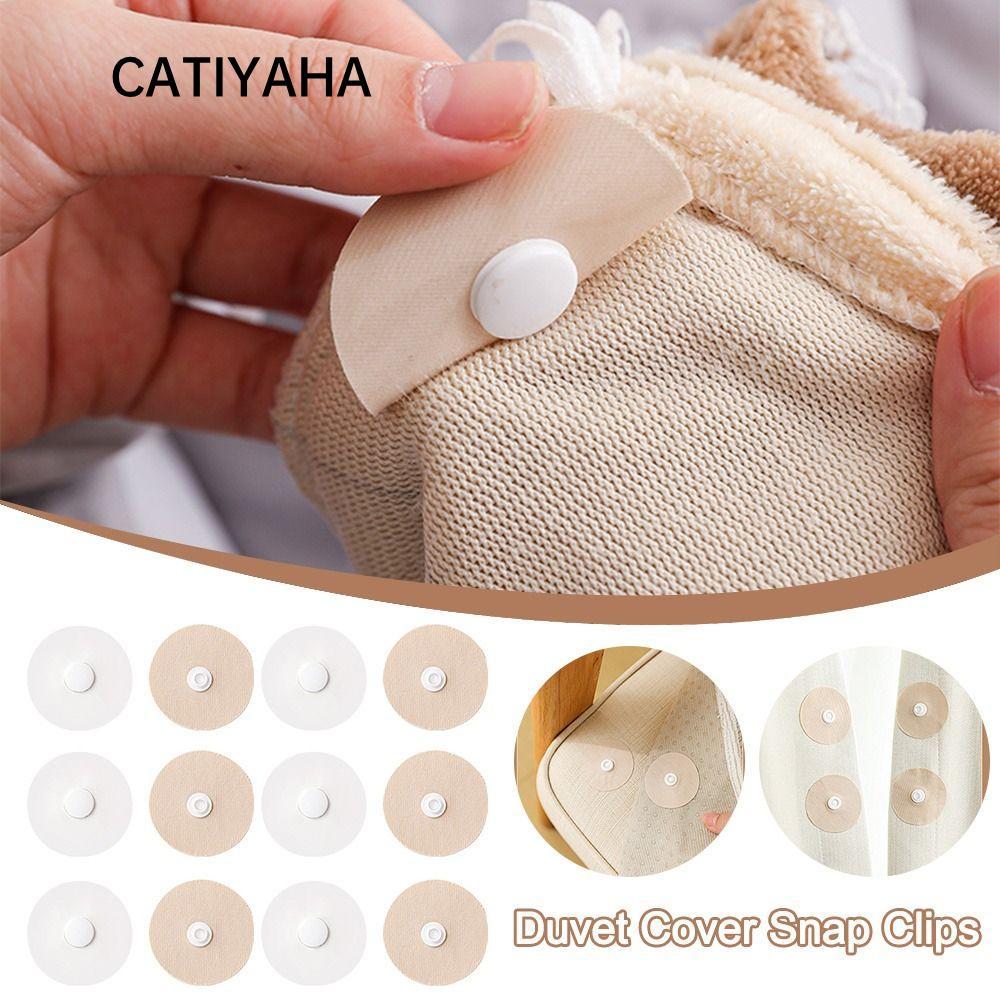 CATIYAHA 8 / 12 Chiếc Quilt Góc Chống Trơn Trượt Tấm Khóa, Chống Trơn Trượt Đa Năng Duvet Cover Snap