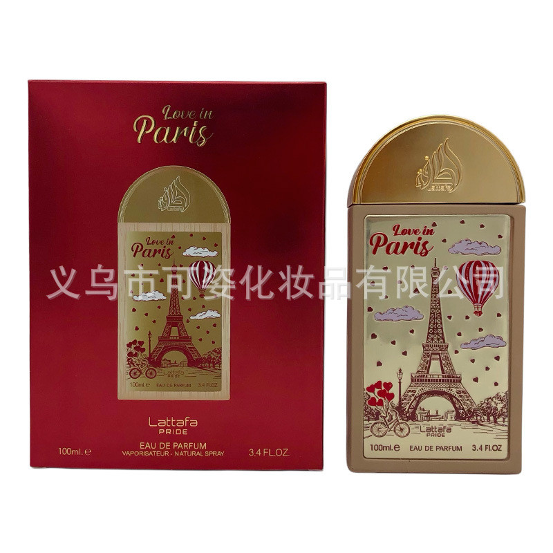 Lattafa Love in Paris Paris Love in Paris Nước hoa Dibai Ả Rập Hương thơm lâu trôi