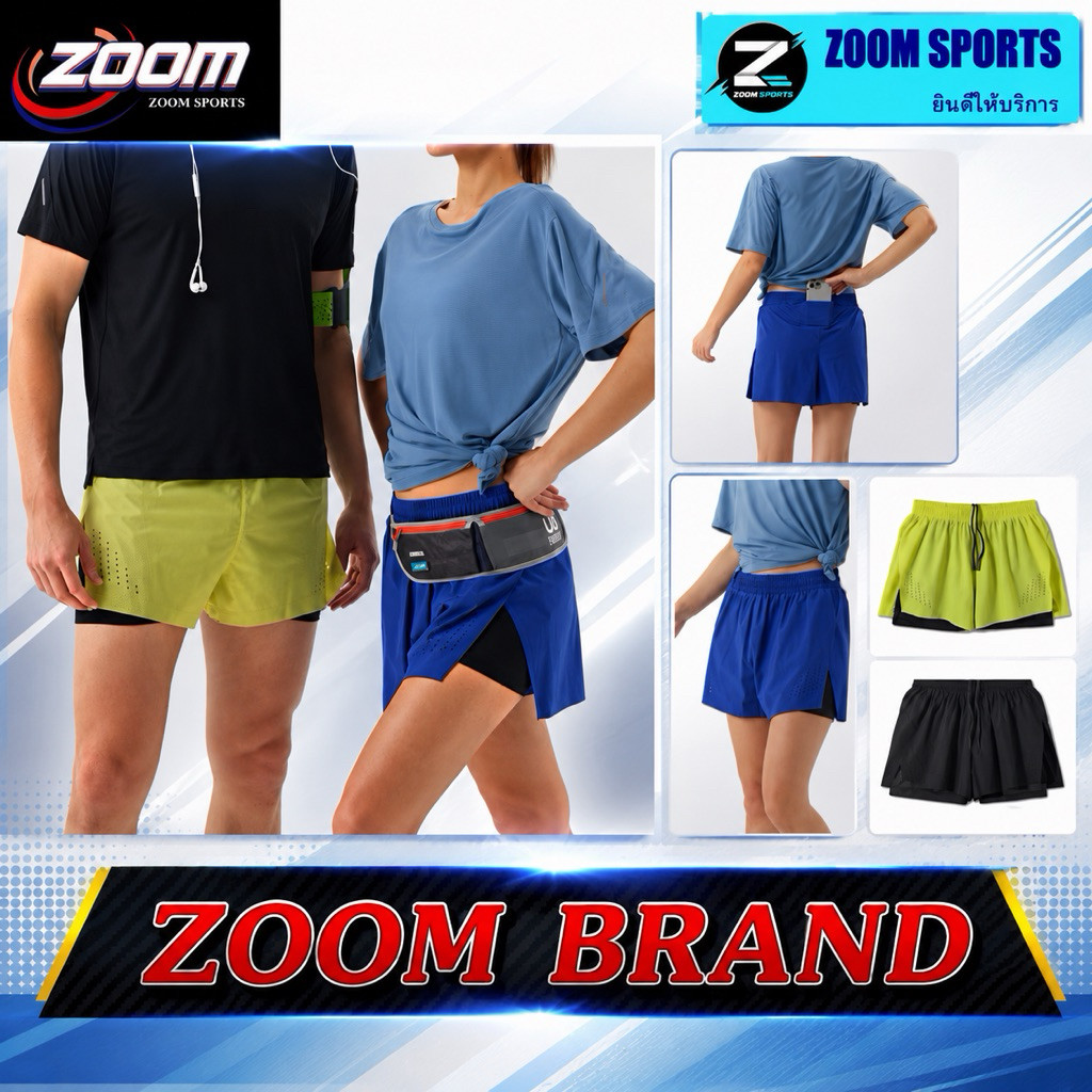 Quần short thể thao ngoài trời dành cho nam ZOOM Z06 Quần chạy bộ khô nhanh Quần áo tập thể dục cho 