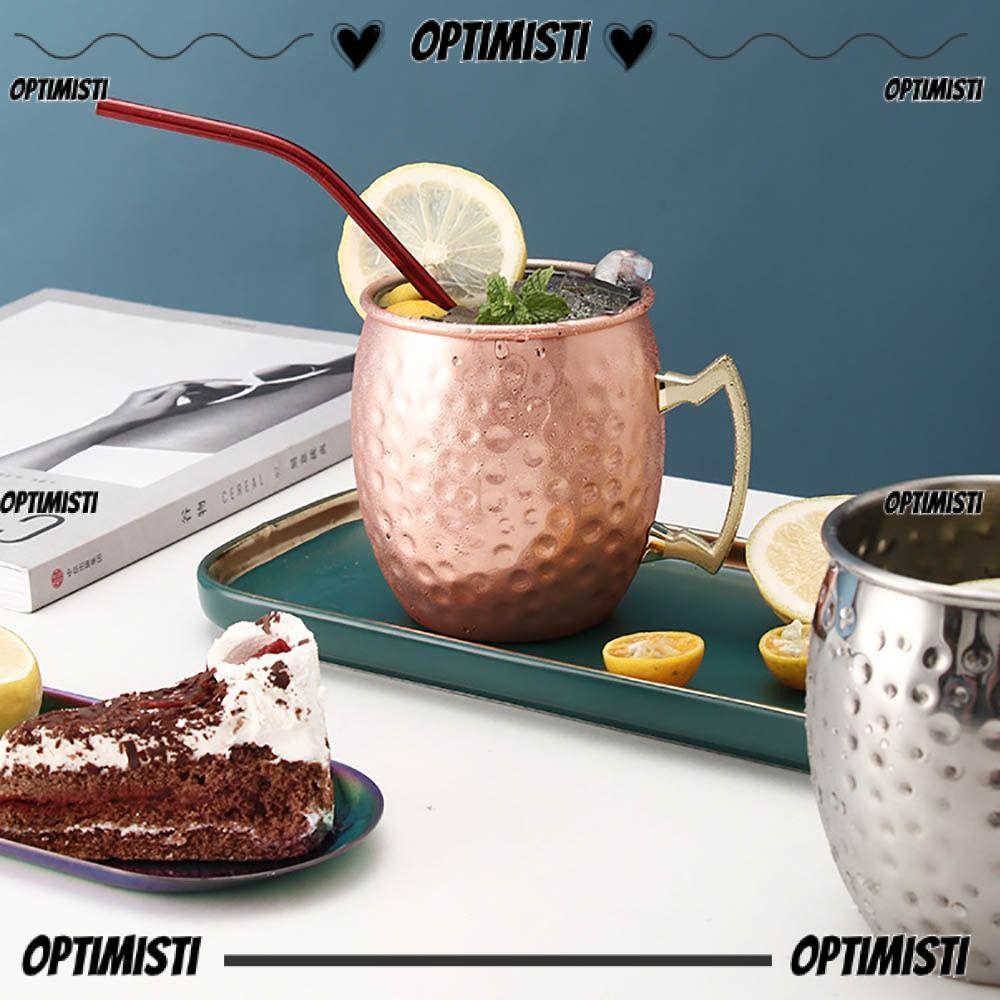 OPTIMISTIVF Hammer Point Cup, Cốc dày Moscow Mule, Có tay cầm đinh tán chắc chắn Búa 500ml Thủ công 