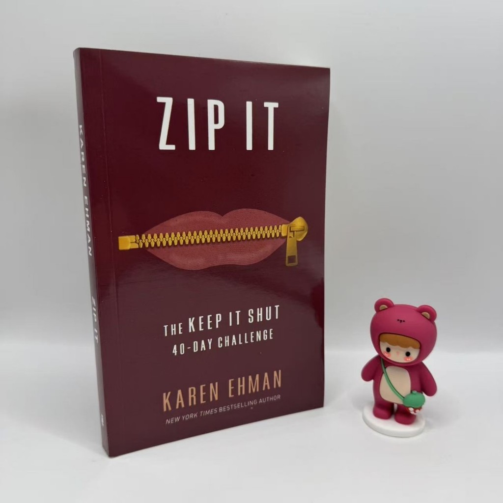 Sản phẩm mới Phiên bản tiếng Anh Zip It Shut Up: 40 Days Keep Silent Challenge Home Goods 898AL