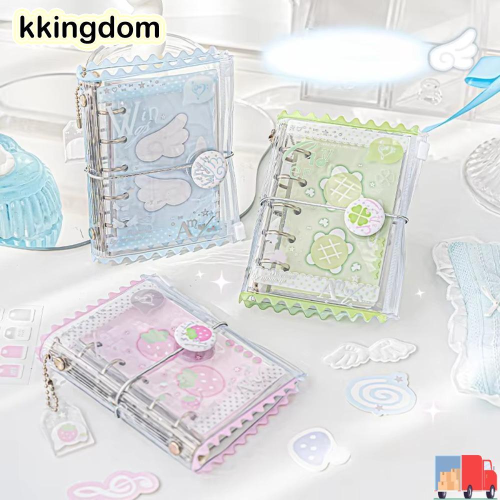 KKINGDOM Loose Spiral Notebook, Mini Dress-up M5 Binder Journal Book, Dễ Thương Ins Style PVC DIY Mi