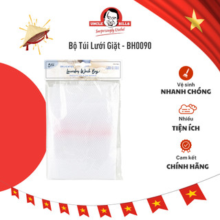 Bộ túi lưới giặt quần áo uncle bills bảo vệ đồ lót, giặt an toàn, chống hư hại trong máy giặt - bh0090