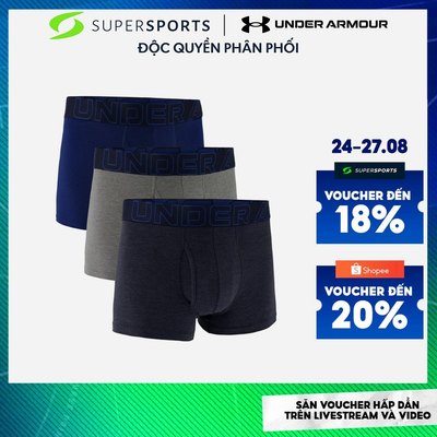 Đồ Lót Nam Under Armour Performance Cotton 3Inch - Xanh Navy - 1383891-410
