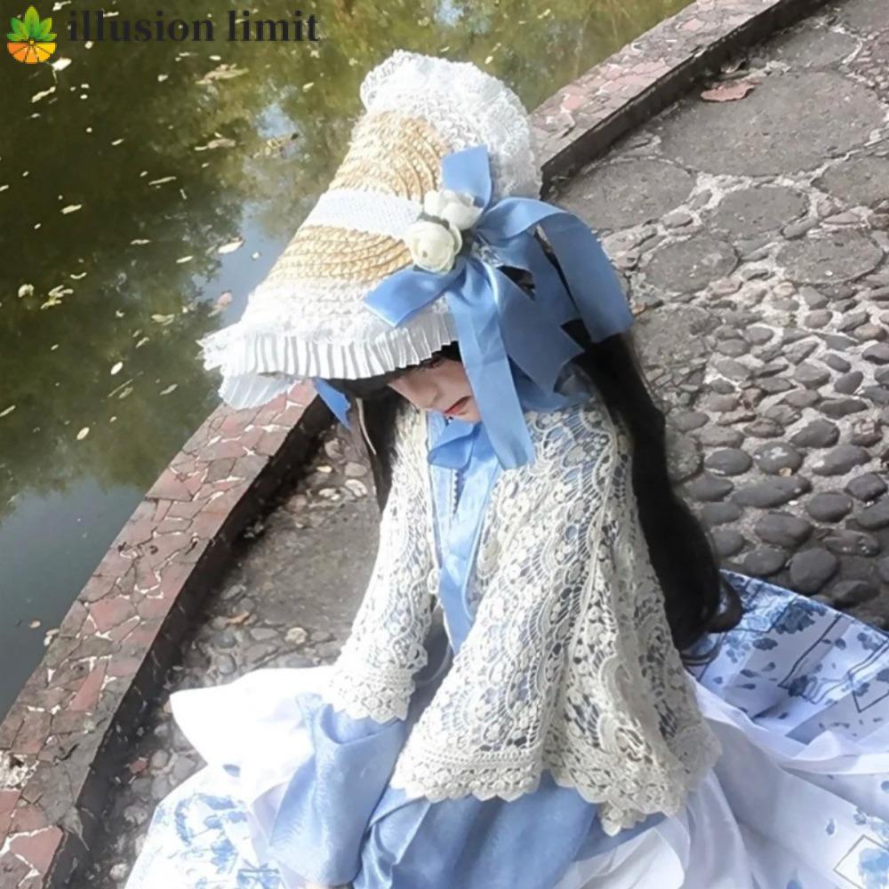 ILLUSION LIMIT Lolita Bonnet Chống Nắng Kỳ Nghỉ Đi Biển Mềm Mại