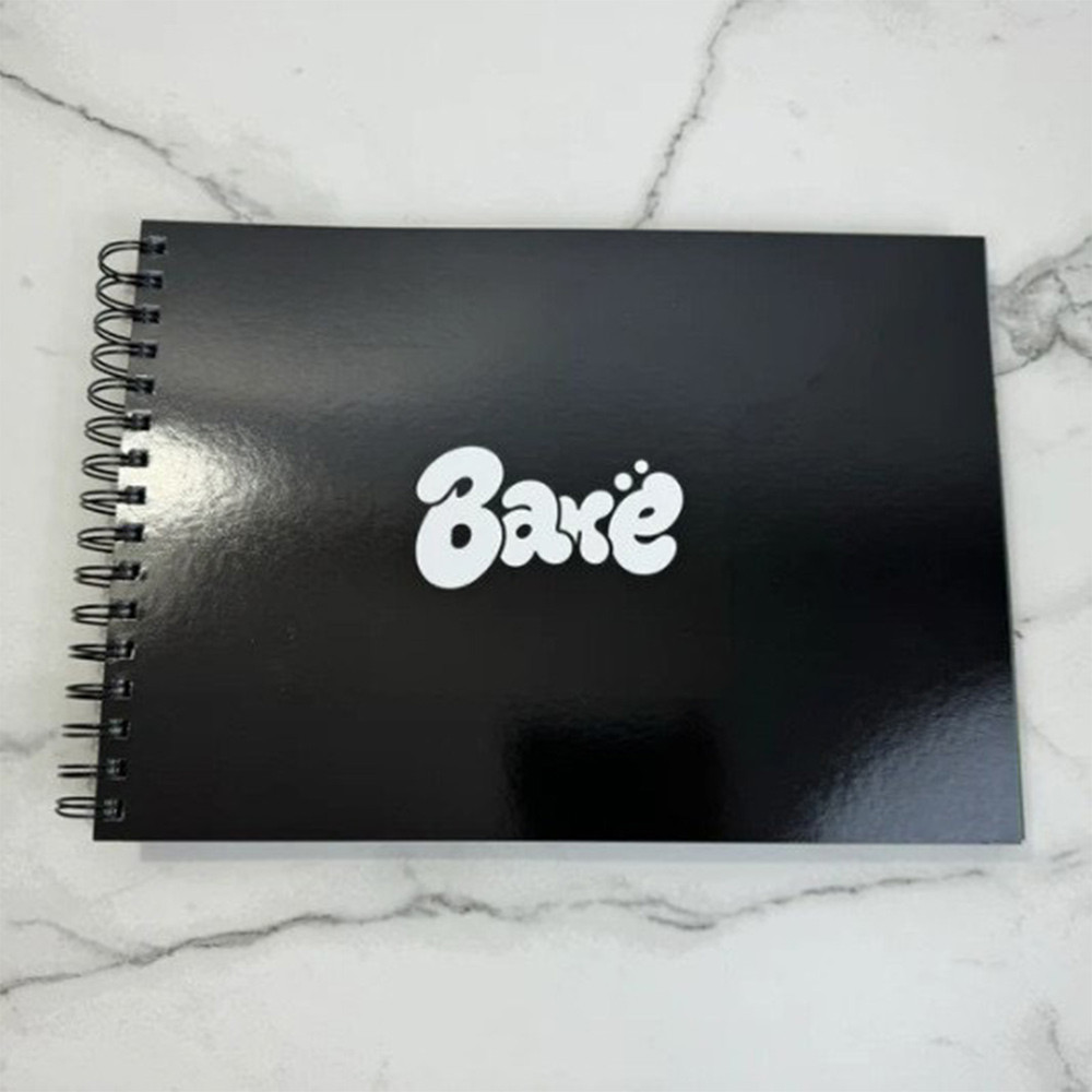 Ornate Bare Graffiti Spiral‑bound Notebook Thick Recycled Paper Sketchbook For Hobby Drawing And Art
