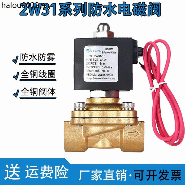 2W31-15 Hai Vị Trí Van Điện Từ Hai Chiều Van Nước 2W31-20 Van Khí Chống Thấm Nước Ren Chống Sương Mù