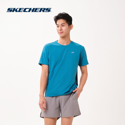 Áo Thun Tay Ngắn Nam Skechers Running Performance Short Sleeve Tee - SP226M123-01JF