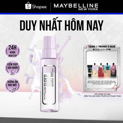 Xịt khóa nền dưỡng ẩm Superstay Double Fixer Spray giữ lớp trang điểm lâu trôi dưỡng ẩm 24h Maybelline Newyork 