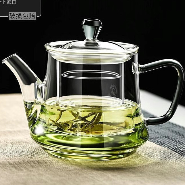 2026 Sản phẩm mới Kính chịu nhiệt Borosilicate cao Handmade Dung tích lớn|20 đến 150℃Ấm trà phong cá
