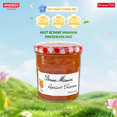 Mứt Bonne Maman Preserve Mơ - Nhập Khẩu Từ Pháp - BONNE MAMAN - 370g