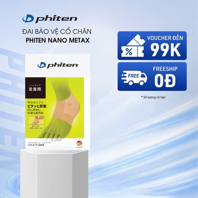 Đai Bảo Vệ Cổ Chân Loại Mềm Phiten Nano Metax Ankle Supporter Soft Type