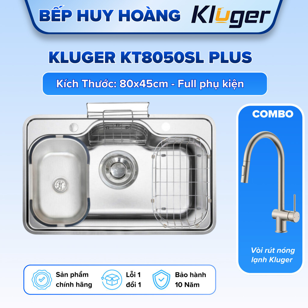 Chậu rửa bát Kluger KT8050SL Plus | Hàng chính hãng