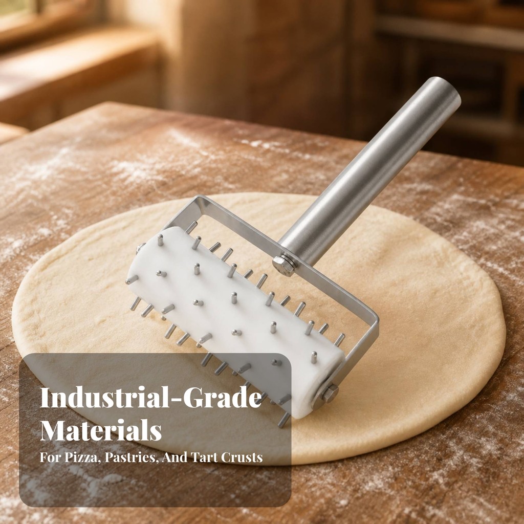 Pizza Pastry Base Docking Tool Thép không gỉ Pizza Pastry Base Docker Pastry Docker Roller Dễ dàng l