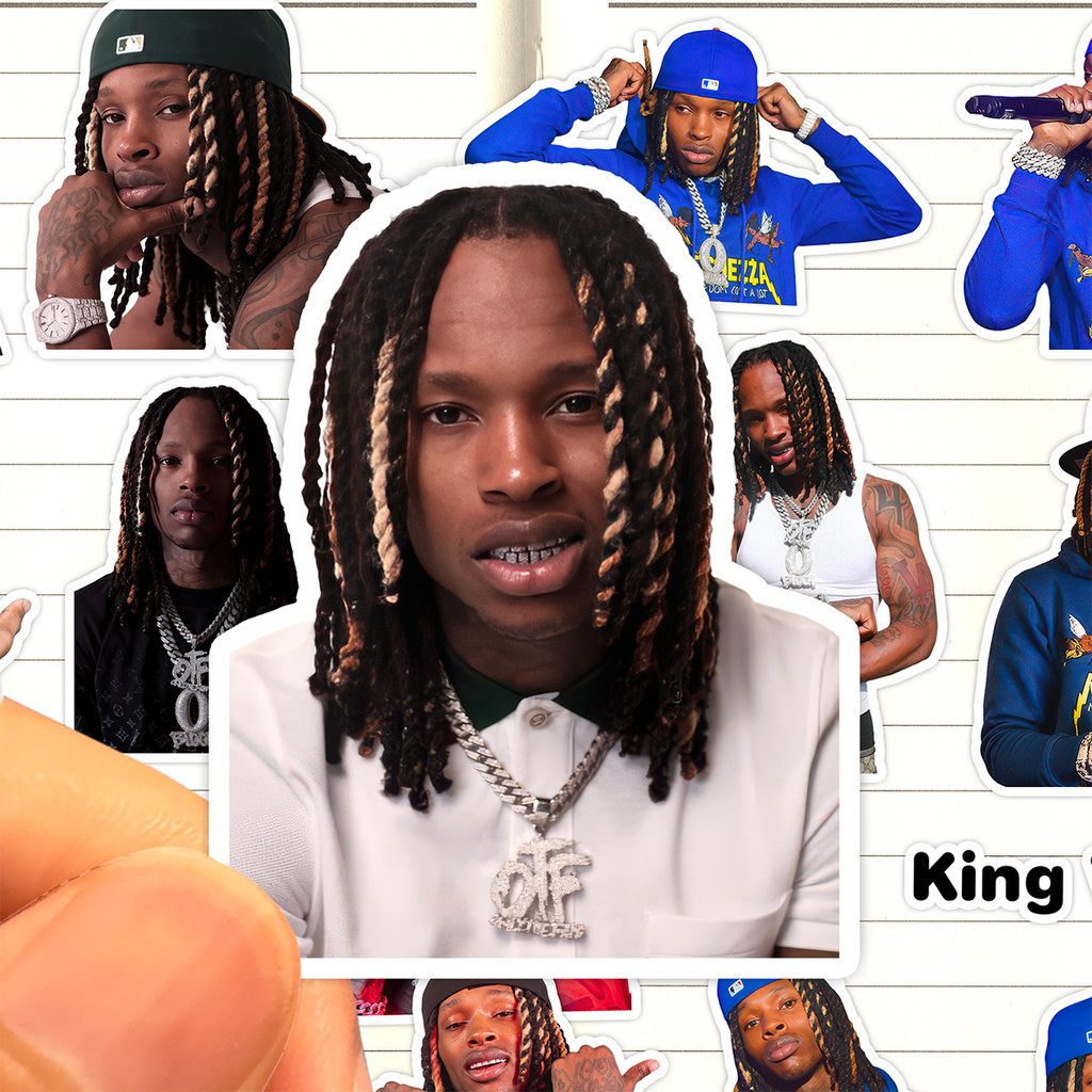 King Von Sticker HD Chống Nước American Rapper King Von Bộ Sưu Tập Trang Trí Sổ Tay Dán Tranh