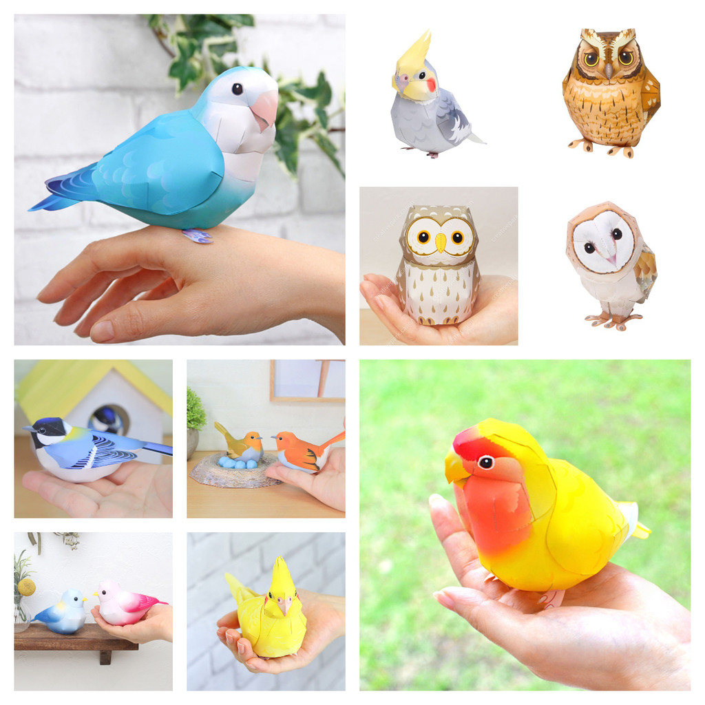 10 Loại Chim Cú Vẹt Barn Owl Handmade DIY Đơn Giản Trẻ Em Giấy Mẫu Origami Đồ Trang Trí Ba Chiều