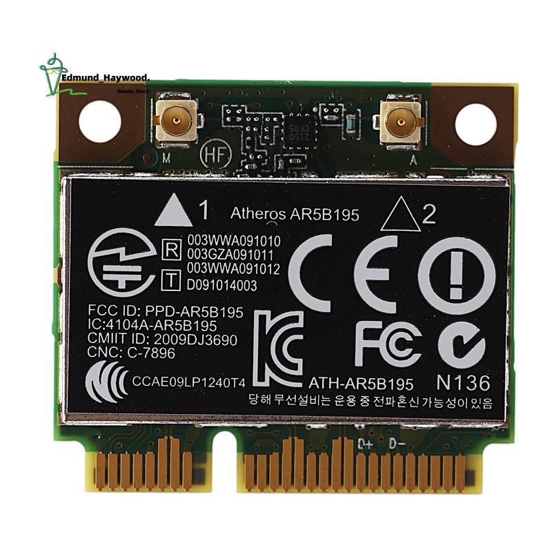 AR9285 AR5B195 150M + BT3.0 Thẻ không dây nửa PCI-E SPS:593127-001 592775-001 cho 430 431 435 436 45